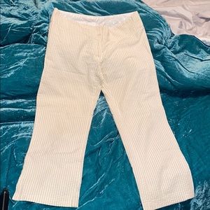 Gingham Vintage Cream & White Capris